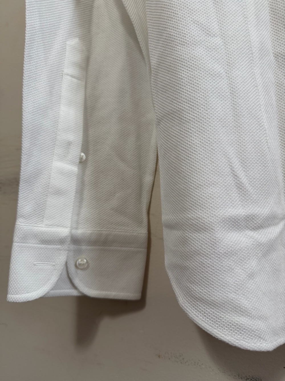 Loro Piana white textured long-sleeve button-up shirt Men’s Size X-Large - Picture 15 of 16